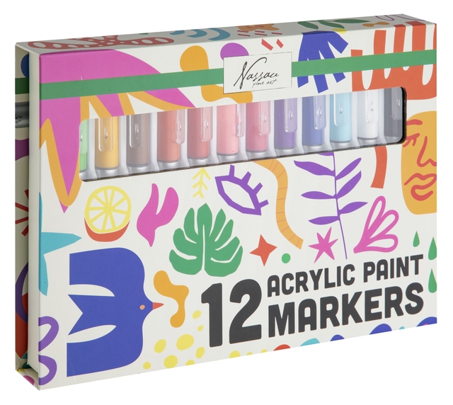 Acrylmarkers Nassau set à 12 kleuren