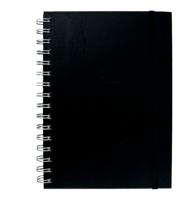 Notitieboek Quantore A5 spiraal tab lijn 192blz 80gr zwart