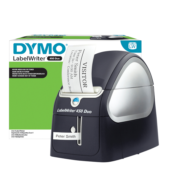 Labelprinter Dymo LabelWriter 450 Duo desktop zwart Labelprinter Dymo LabelWriter 450 Duo desktop zwart