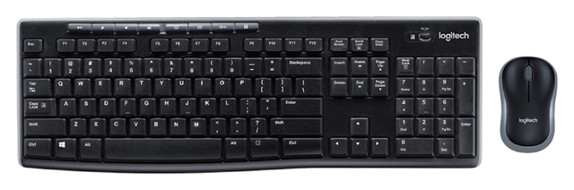 Toetsenbord Logitech MK270 Qwerty + muis zwart