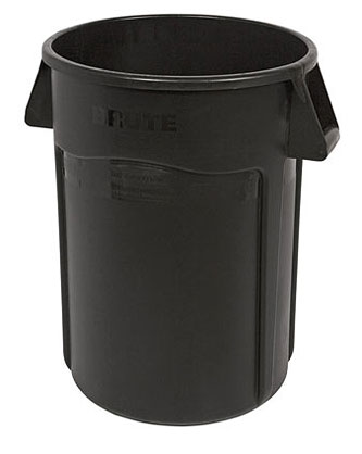 Rubbermaid Brute Afvalbak Rond 1665ltr Zwart per stuk