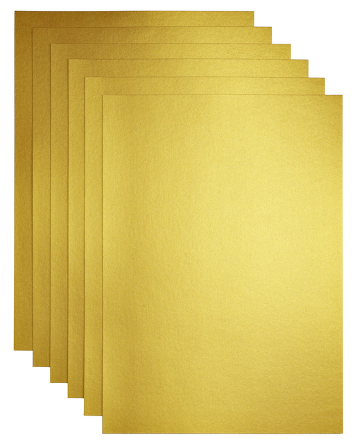 Kopieerpapier Papicolor A4 120gr 6 vel metallic goud Kopieerpapier Papicolor A4 120gr 6 vel metallic goud