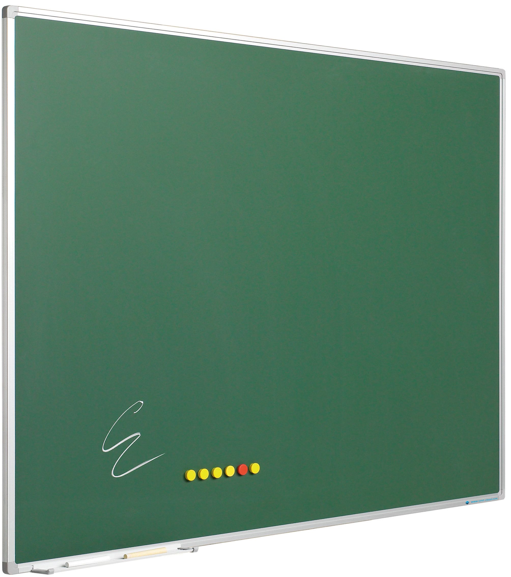 Krijtbord Softline profiel 8mm, emailstaal groen - 120x150 cm Krijtbord Softline profiel 8mm, emailstaal groen - 120x150 cm