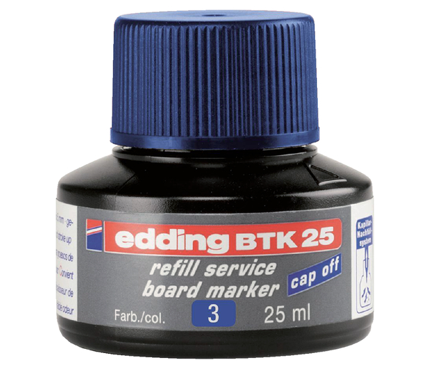 Viltstiftinkt edding BTK25 voor whiteboard blauw Viltstiftinkt edding BTK25 voor whiteboard blauw