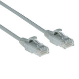 ACT Grijze 3 meter LSZH U/UTP CAT6 datacenter slimline patchkabel snagless met RJ45 connectoren
