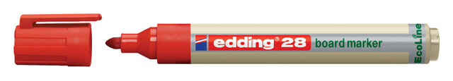 Whiteboardmarker edding 28 EcoLine rond 1.5-3mm rood Whiteboardmarker edding 28 EcoLine rond 1.5-3mm rood