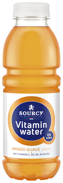 Water Sourcy vitamin mango/guave fles 500ml Water Sourcy vitamin mango/guave fles 500ml