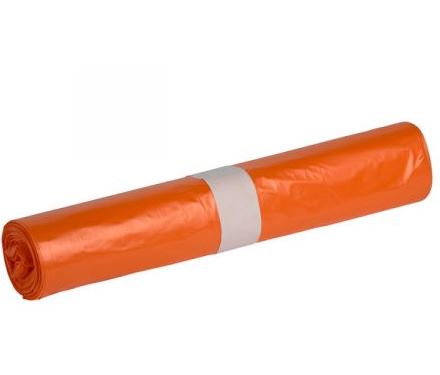 Afvalzak Powersterko 70x110cm Oranje T25 120l 25x20st Afvalzak Powersterko 70x110cm Oranje T25 120l 25x20st