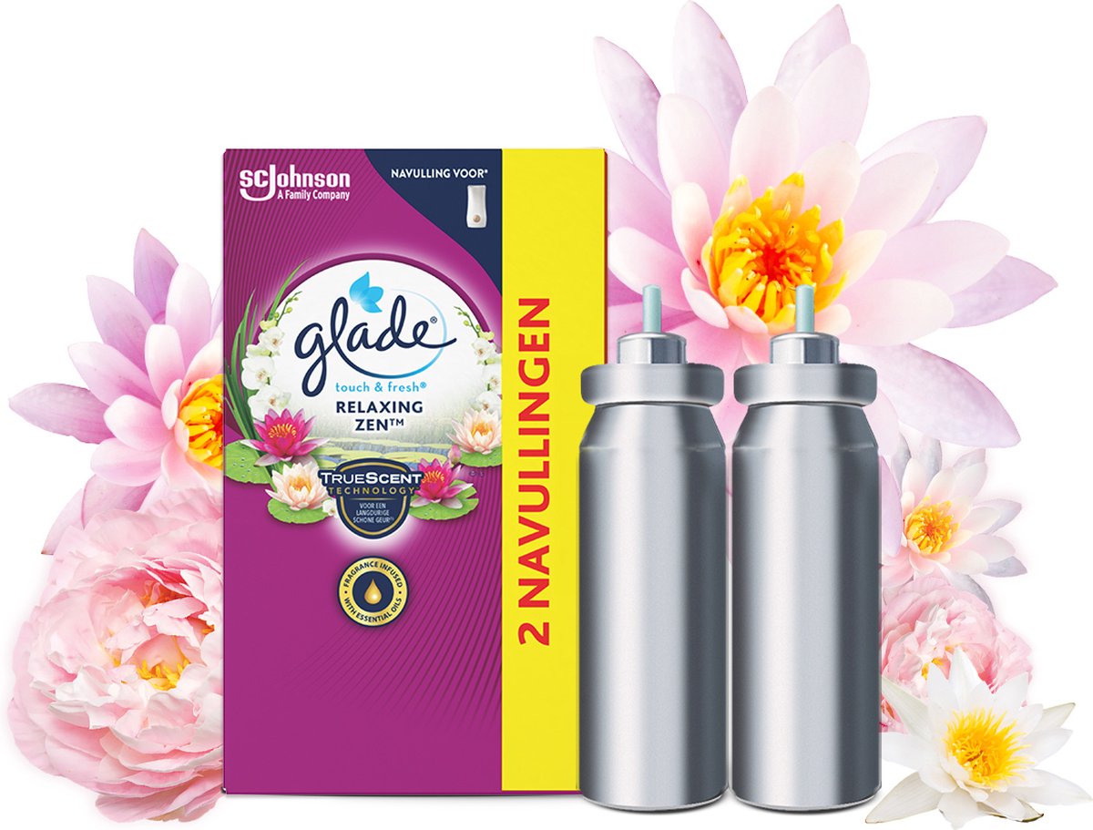 Glade TouchenFresh Navulling Duo Relaxing Zen doos 12x2st