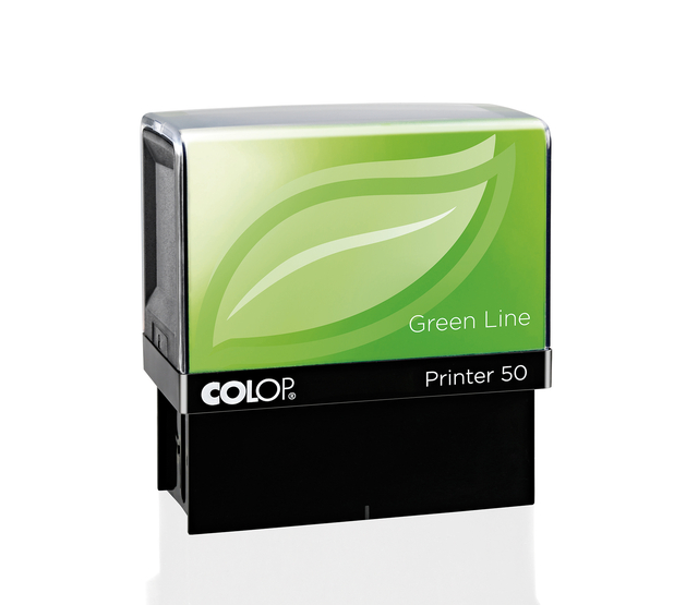 Tekststempel Colop Printer 50 Green Line personaliseerbaar groen