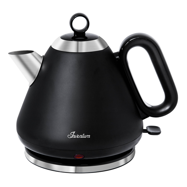 kettle, elektrischekoker, zwart, roestvrij staal, kookapparaat