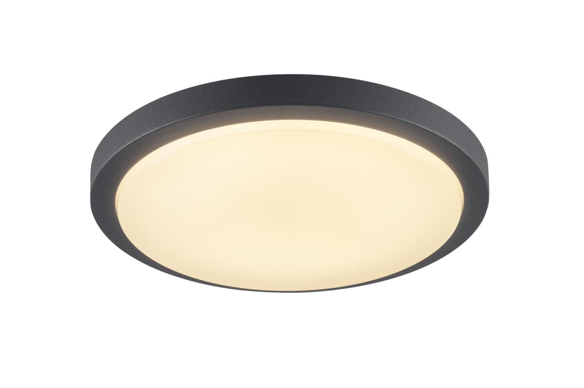 plafondlamp, inbouwtijd, a LED, donkergrijs, ronduit