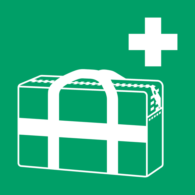 Pictogram bordje Djois EHBO koffer 200x200mm groen Pictogram bordje Djois EHBO koffer 200x200mm groen