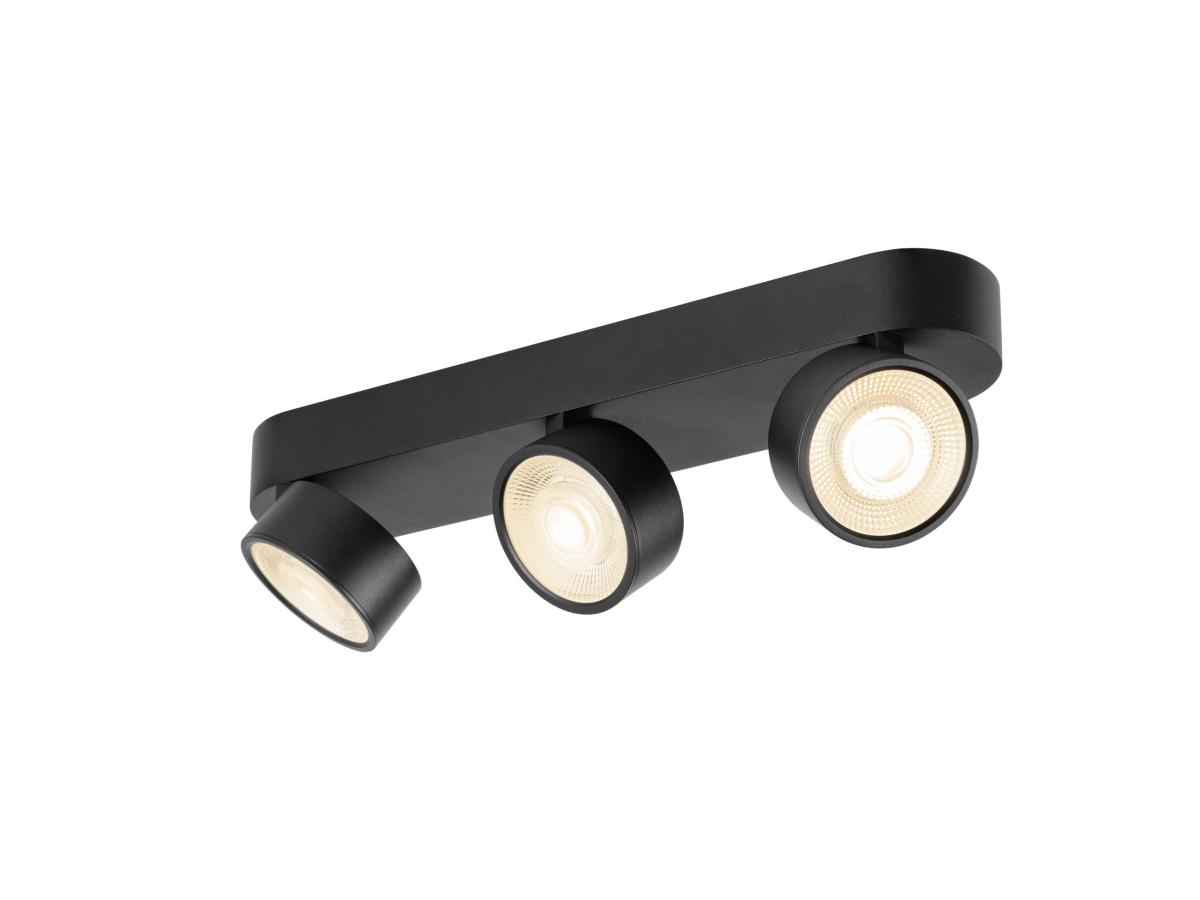 spotlights, railverlichting, 3x3w, zwart, plafond