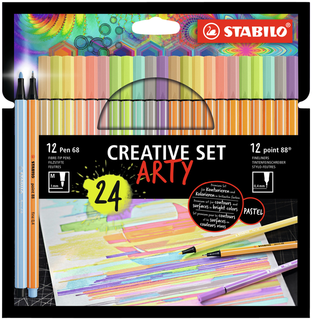 Creative set STABILO 8868/24 Arty assorti etui à 24 stuks Creative set STABILO 8868/24 Arty assorti etui à 24 stuks