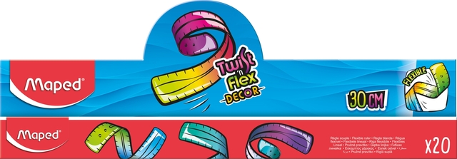 tape measure, flexible tape, decor tape, 30 cm, multicolor