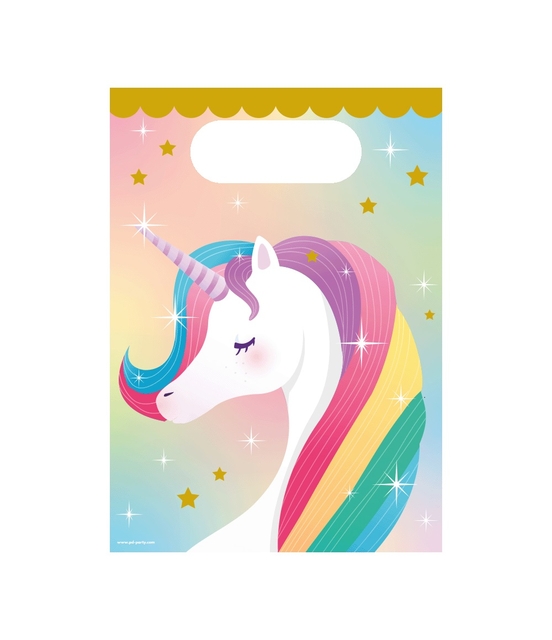 Cadeau tasjes Unicorn papier 23x16,5cm 6 stuks
