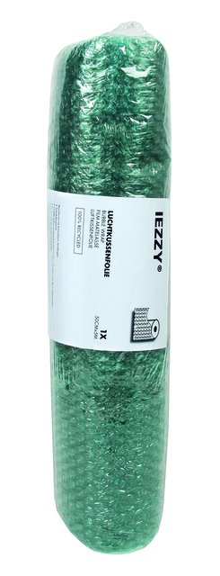 Luchtkussenfolie IEZZY rol 500mmx5m 100% recycled (PIR) groen Luchtkussenfolie IEZZY rol 500mmx5m 100% recycled (PIR) groen