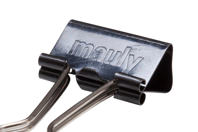 Papierklem MAUL 215 foldback 25mm capaciteit 9mm zwart 12 stuks Papierklem MAUL 215 foldback 25mm capaciteit 9mm zwart 12 stuks