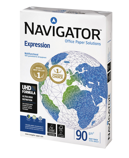 Kopieerpapier Navigator Expression A4 90gr wit 500 vel Kopieerpapier Navigator Expression A4 90gr wit 500 vel