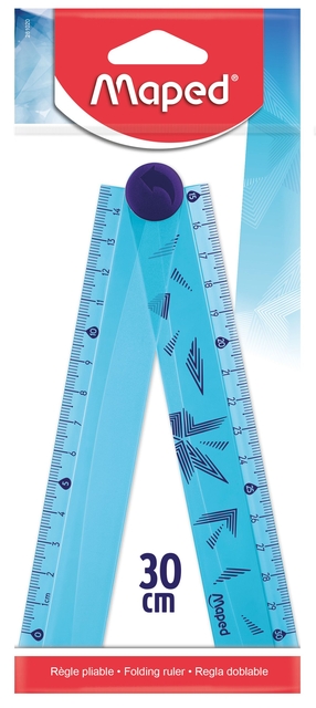 Liniaal Maped Arctic Vibes 30cm opvouwbaar blauw