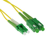 ACT 5 meter LSZH Singlemode 9/125 OS2  glasvezel patchkabel duplex met LC/APC8 en SC/APC8 connectoren