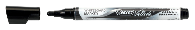 Whiteboardmarker Bic Velleda liquid rond medium zwart Whiteboardmarker Bic Velleda liquid rond medium zwart