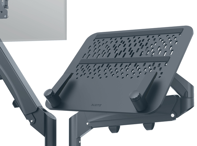 Monitor en Laptoparm Leitz Ergo ruimtebesparend dubbele monitorarm