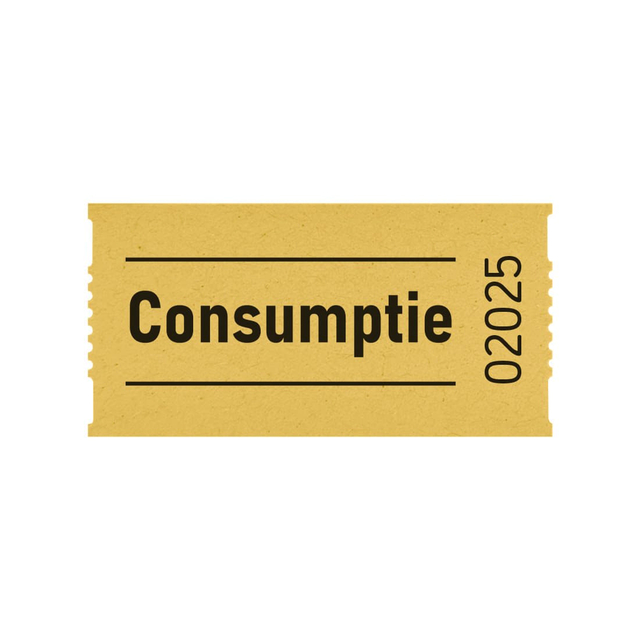 Consumptiebon Combicraft 57x30mm 2-zijdig 2x1000 stuks geel