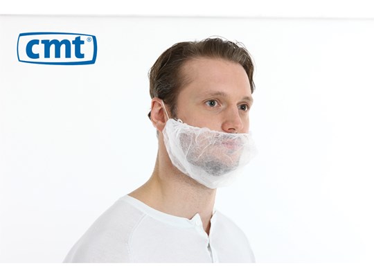 CMT Baardmasker Non Woven PP One size Wit doos 10x100st.