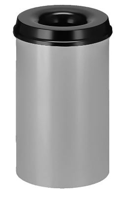 VepaBins Vlamdovende papierbak 20 ltr grijs_zwart