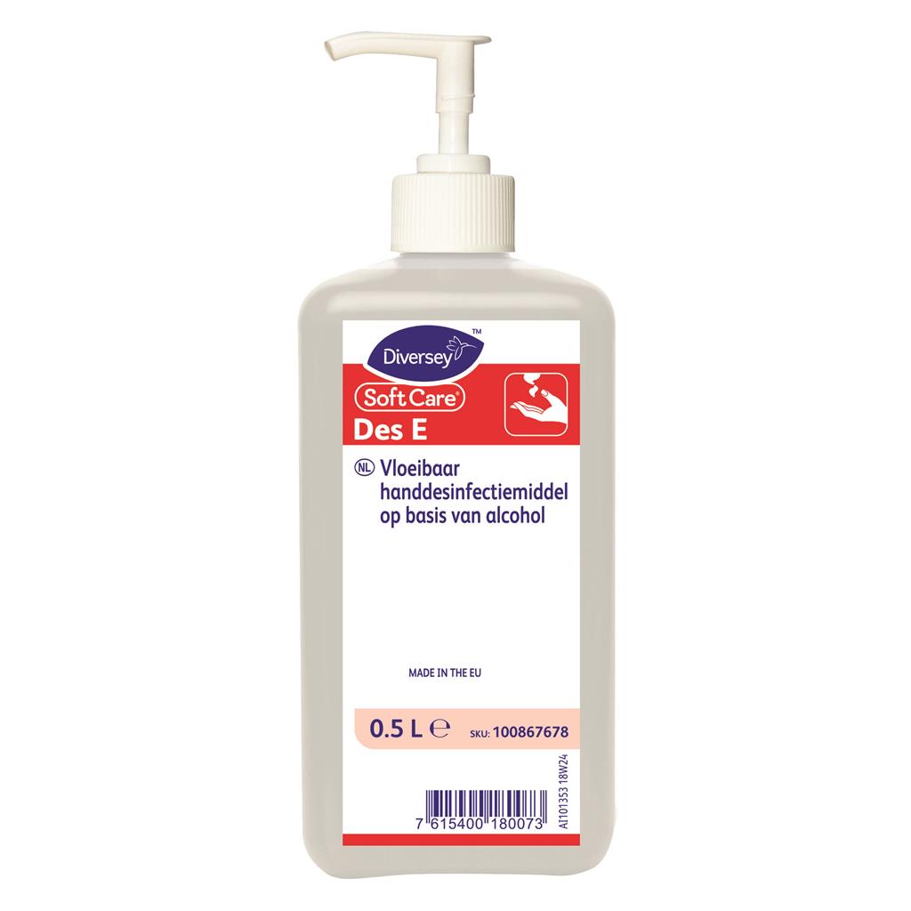 Diversey Soft Care Des E pompfles 500ml. 10st. In doos