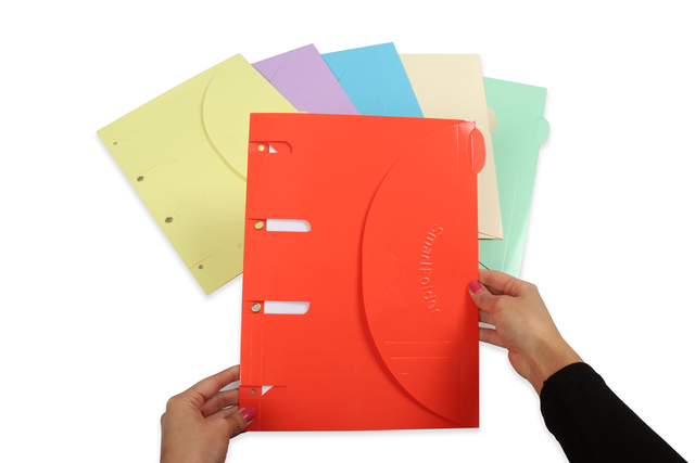 Smartfolder geperforeerde opbergmappen gelamineerd A4 assorti 6 stuks Smartfolder geperforeerde opbergmappen gelamineerd A4 assorti 6 stuks