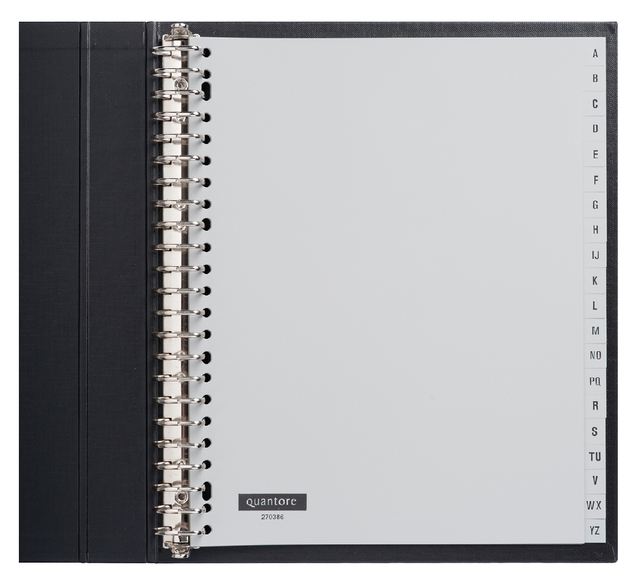 Tabbladen Quantore A4 23-gaats 20-delig met A-Z breed grijs Tabbladen Quantore A4 23-gaats 20-delig met A-Z breed grijs
