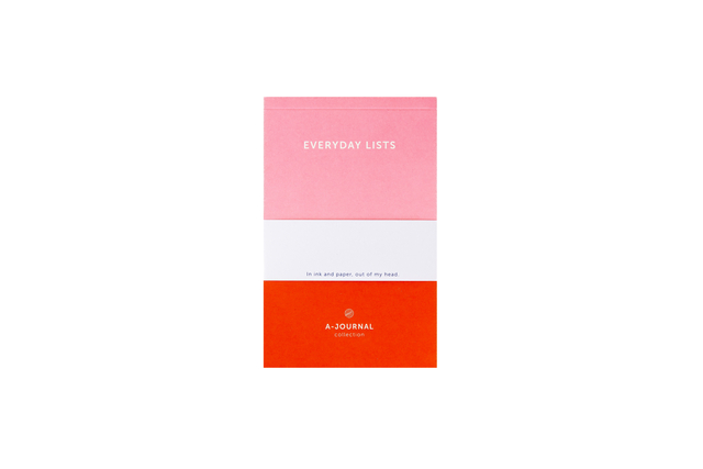 Notitieblok A6 roze/rood A journal lijn