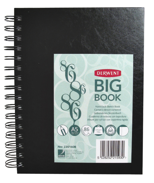 Schetsboek Derwent Big Book A5 harde kaft Schetsboek Derwent Big Book A5 harde kaft