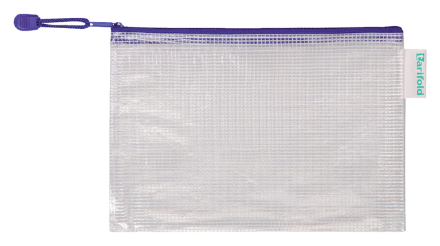 Opbergtas Tarifold met rits 235x165mm PVC blauw Opbergtas Tarifold met rits 235x165mm PVC blauw