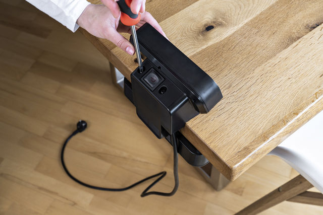 Stekkerdoos Brennenstuhl bureau Estilo 10 voudig inclusief 1 USB C, 1 USB A, 2 meter zilver/zwart