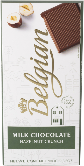 Chocolade The Belgian melk hazelnoot reep 100 gram