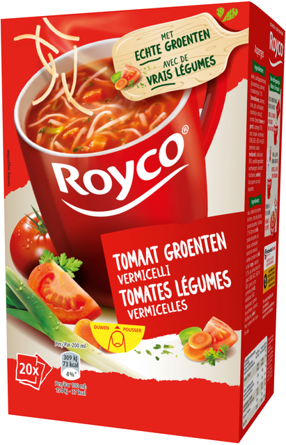 Soep Royco tomaat groenten 20 zakjes Soep Royco tomaat groenten 20 zakjes