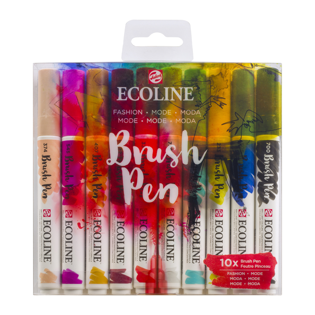 Brushpen Talens Ecoline set à 10 stuks mode