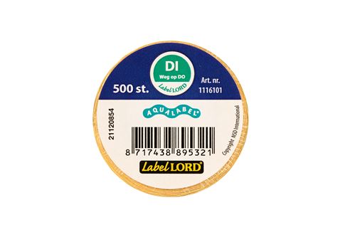 Labellord Aqua etiket DI weg op DO rol 500st