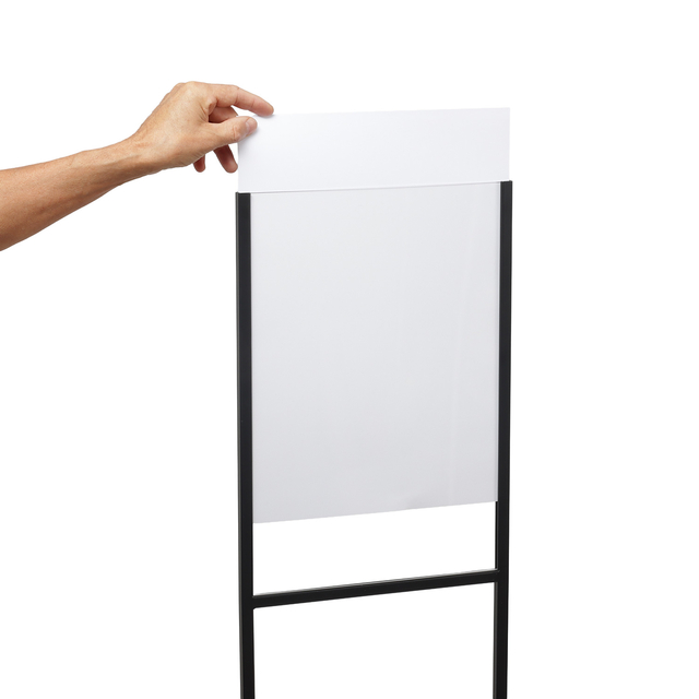 Infostandaard Europel metaal met acryl bord A3 zwart