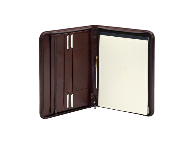 Schrijfmap van der Spek A4 + rits leer bruin Schrijfmap van der Spek A4 + rits leer bruin