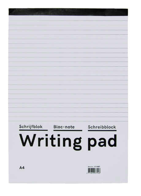 Schrijfblok Qbasic A4 lijn 160blz 60gr Schrijfblok Qbasic A4 lijn 160blz 60gr