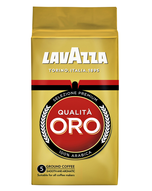 Koffie Lavazza gemalen Qualita Oro 250gr Koffie Lavazza gemalen Qualita Oro 250gr
