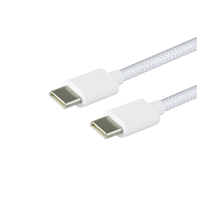 Type-C kabel, USB-C kabel, 2-pack, draad, gecoiled kabel