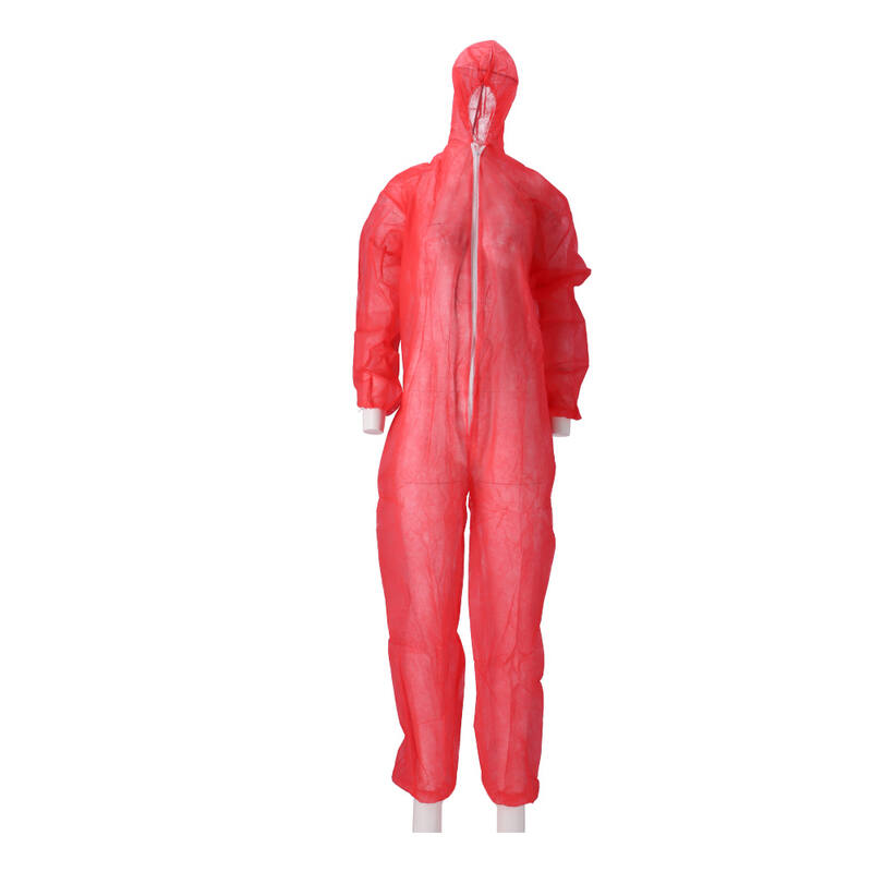 CMT Coverall Non Woven PP Rood Maat L doos 50 stuks CMT Coverall Non Woven PP Rood Maat L doos 50 stuks