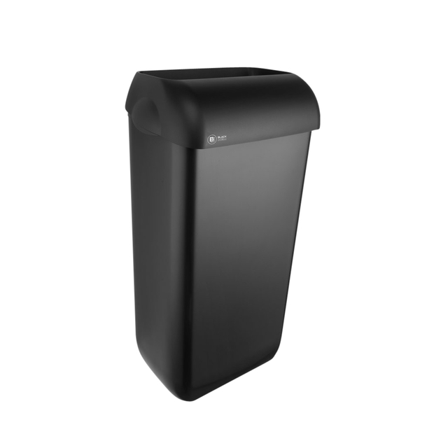 Afvalbak BlackSatino open inworp 23 liter zwart 331830 Afvalbak BlackSatino open inworp 23 liter zwart 331830
