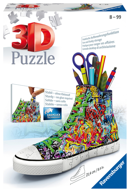 3D puzzel Ravensburger Sneaker Graffiti Style 54 stuks 3D puzzel Ravensburger Sneaker Graffiti Style 54 stuks